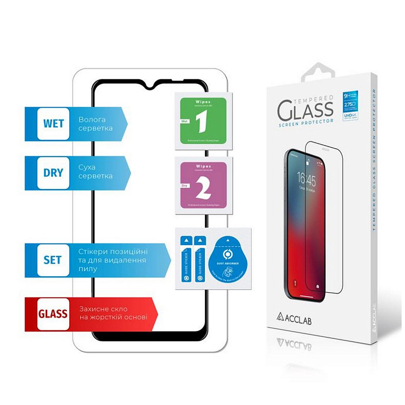 Захисне скло ACCLAB Full Glue для Samsung Galaxy A32 SM-A325 Black (1283126510533)