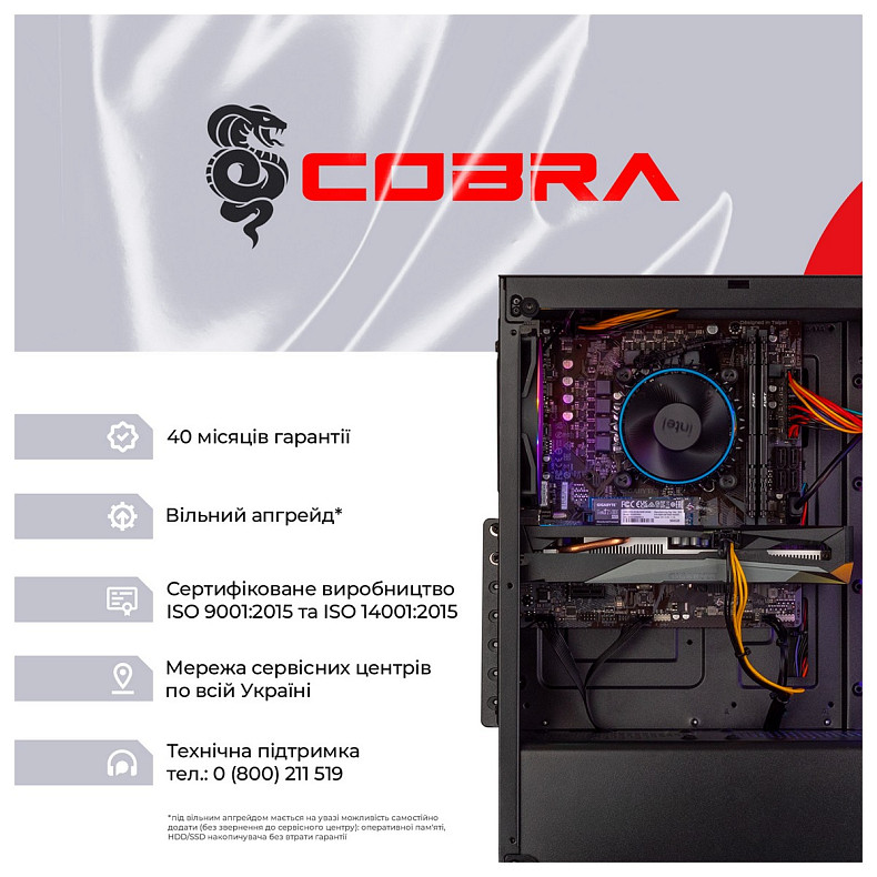 Персональный компьютер COBRA Advanced (I11F.8.H2S4.166T.A4252)