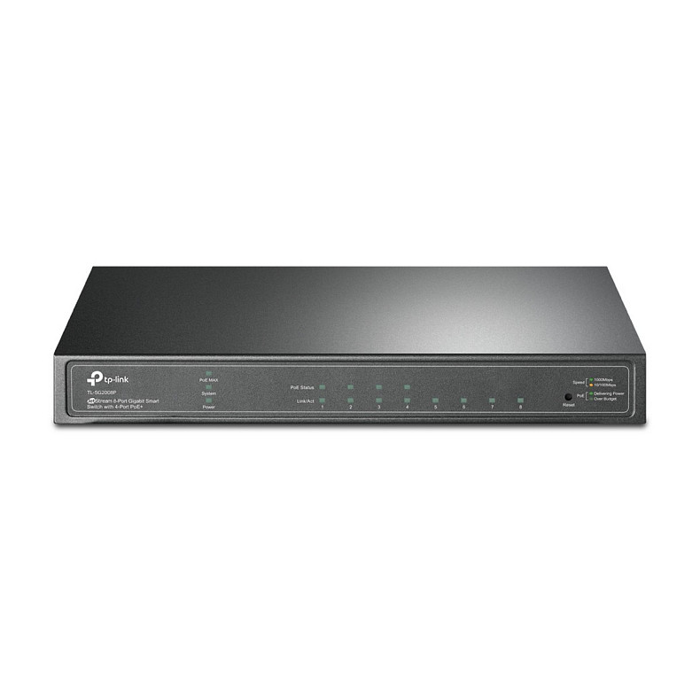 Коммутатор TP-LINK SG2008P 8xGE (4xPoE), 62Вт, WebSmart