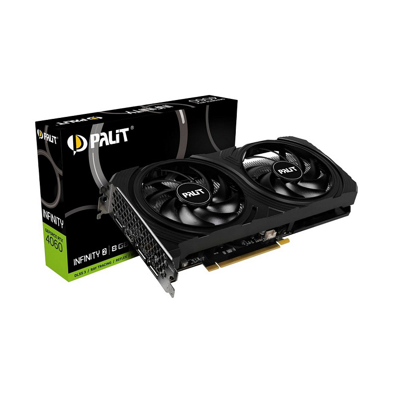 Видеокарта GF RTX 4060 8GB GDDR6 Infinity 2 Palit (NE64060019P1-1070L)