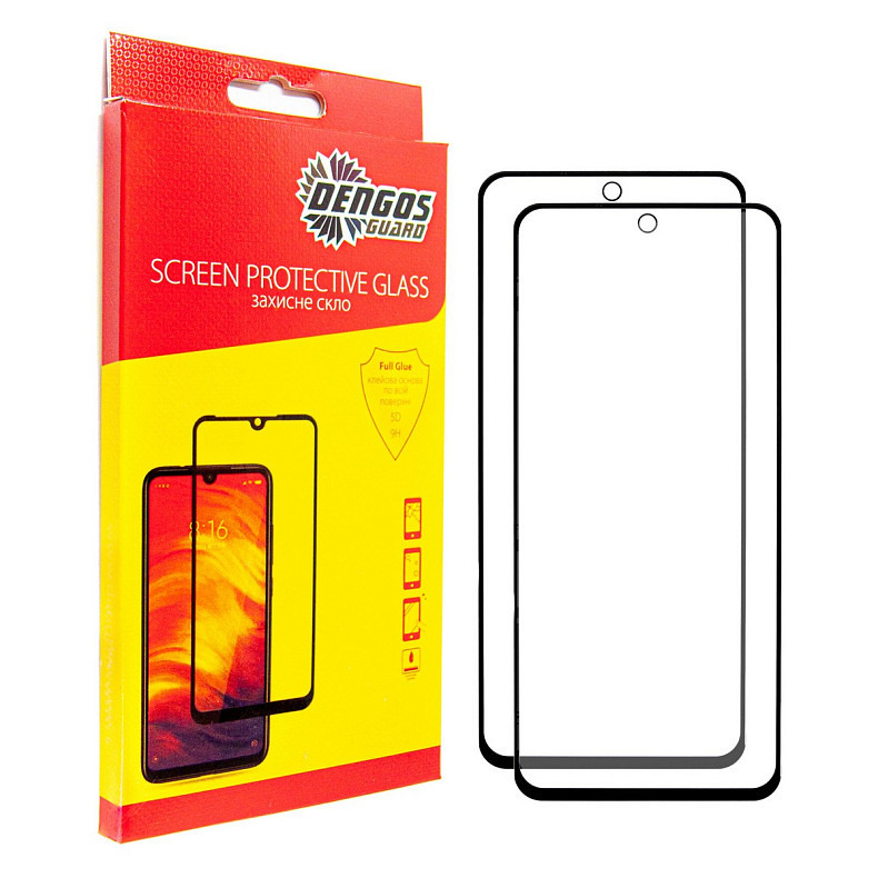 Защитное стекло Dengos для Xiaomi Redmi 10 2022 Black Full Glue (DG-TG2P-46)