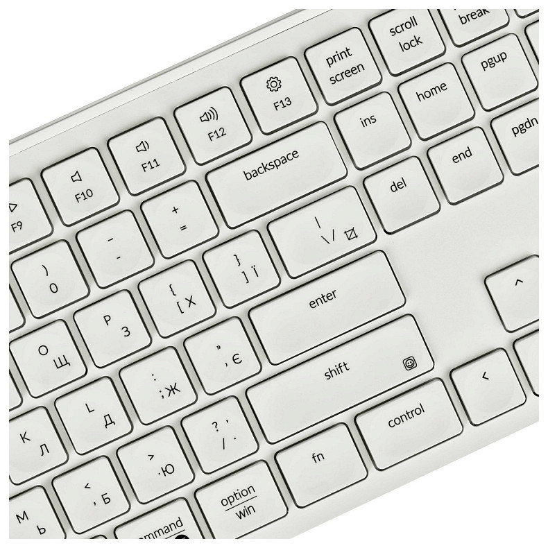 Клавиатура мембрана Keychron B6 Pro, USB/WL/BT, ivory white