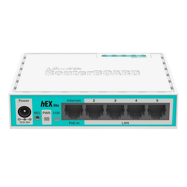 Роутер (маршрутiзатор) Маршрутизатор MIKROTIK RouterBOARD RB750UPr2 hEX PoE lite (650MHz/64Mb, 1xUSB, 5х100Мбит, PoE in, Po