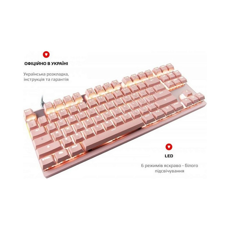 Клавиатура Motospeed GK82 Outemu Blue USB Pink (mtgk82pmb)