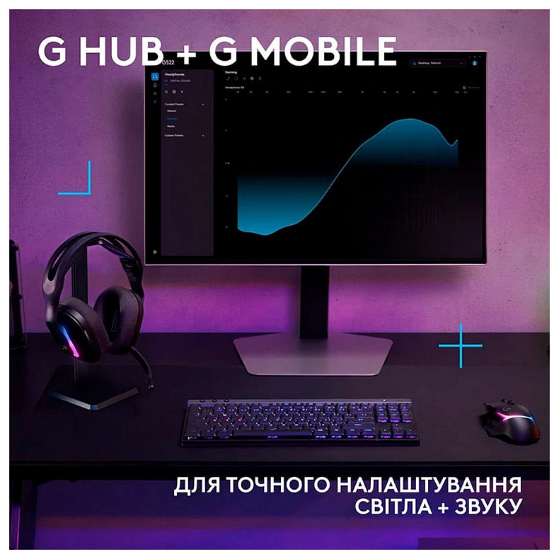 Гарнитура Logitech G522 LightSpeed Wireless Gaming Headset Black (981-001544)