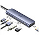Док-станция USB3.0 Type-C --> HDMI/USB 3.0x3/TRRS 3.5mm/PD Ugreen CM136 Серая