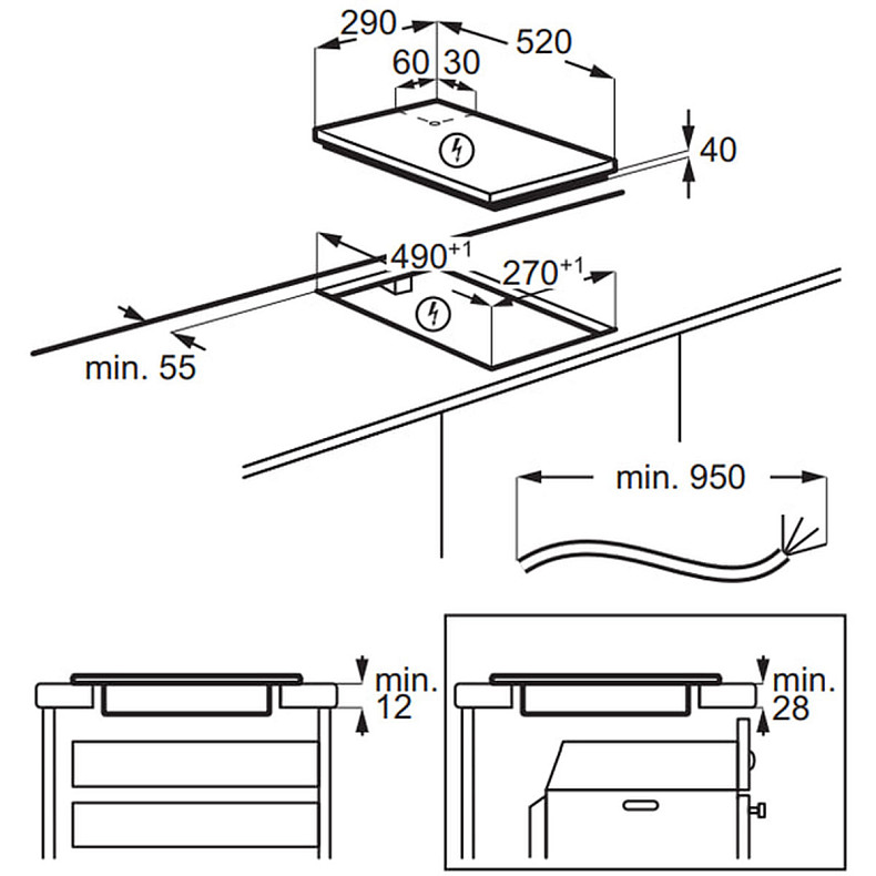 Варильна поверхня електрична Electrolux LHR3233CK