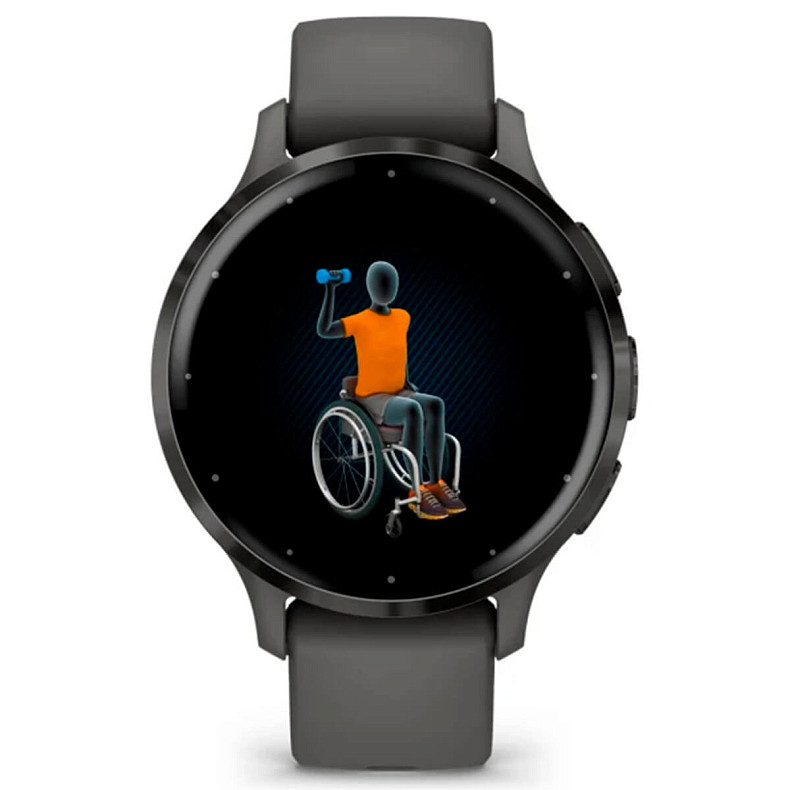 Спортивные часы GARMIN Venu 3s Slate Stainless Steel Bezel with Pebble Gray Case and Silicone Band