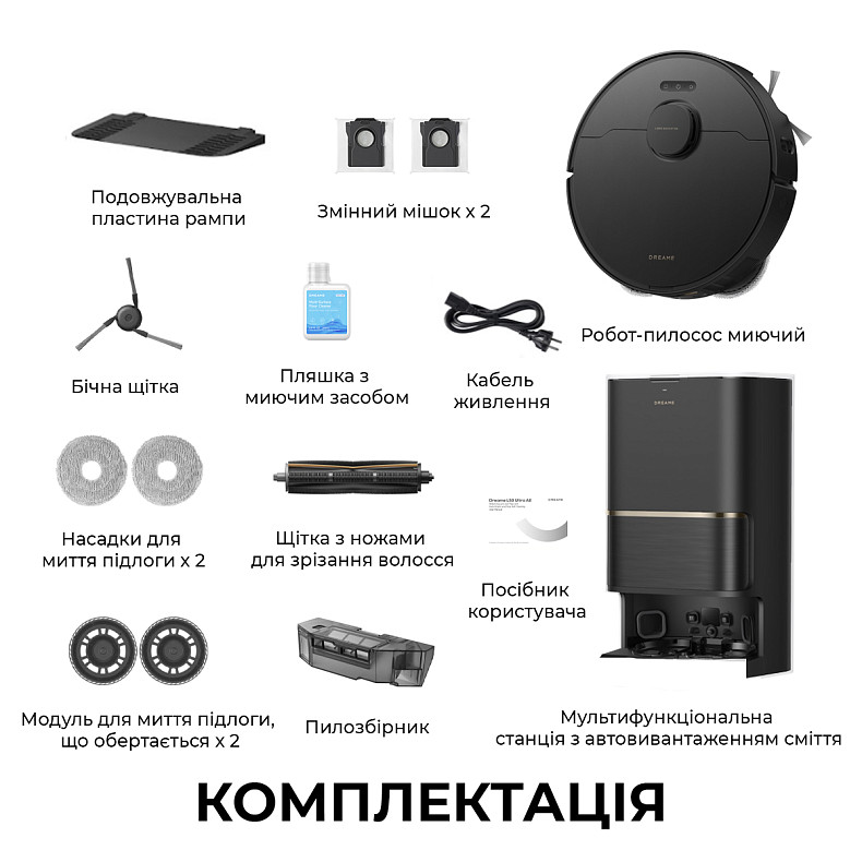 Робот-пылесос моющий Dreame Bot L50 Ultra AE Black