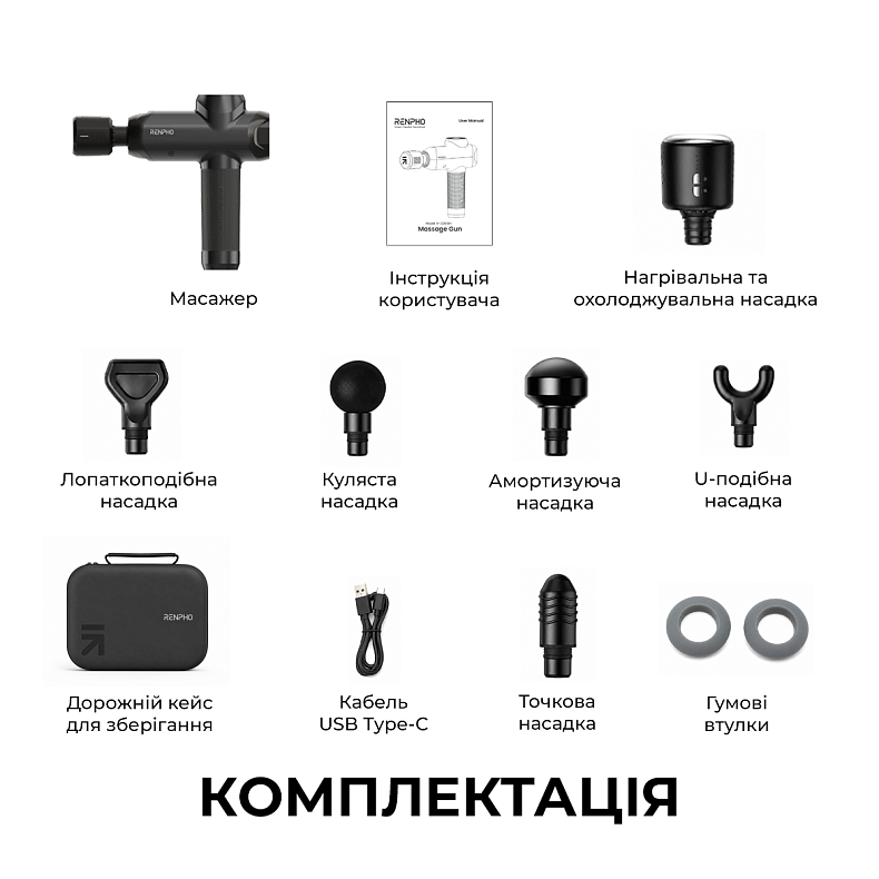 Перкусионный массажер RENPHO Power Thermacool