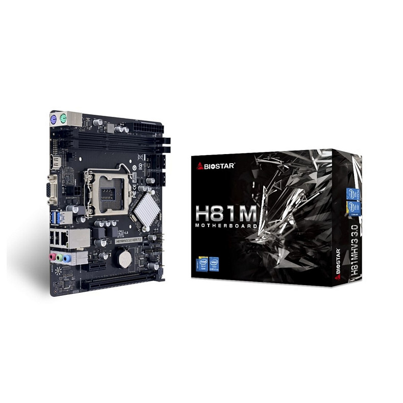 Материнська плата Biostar H81MHV3 3.0 H81 s1150 4xDDR4 HDMI D-Sub mATX