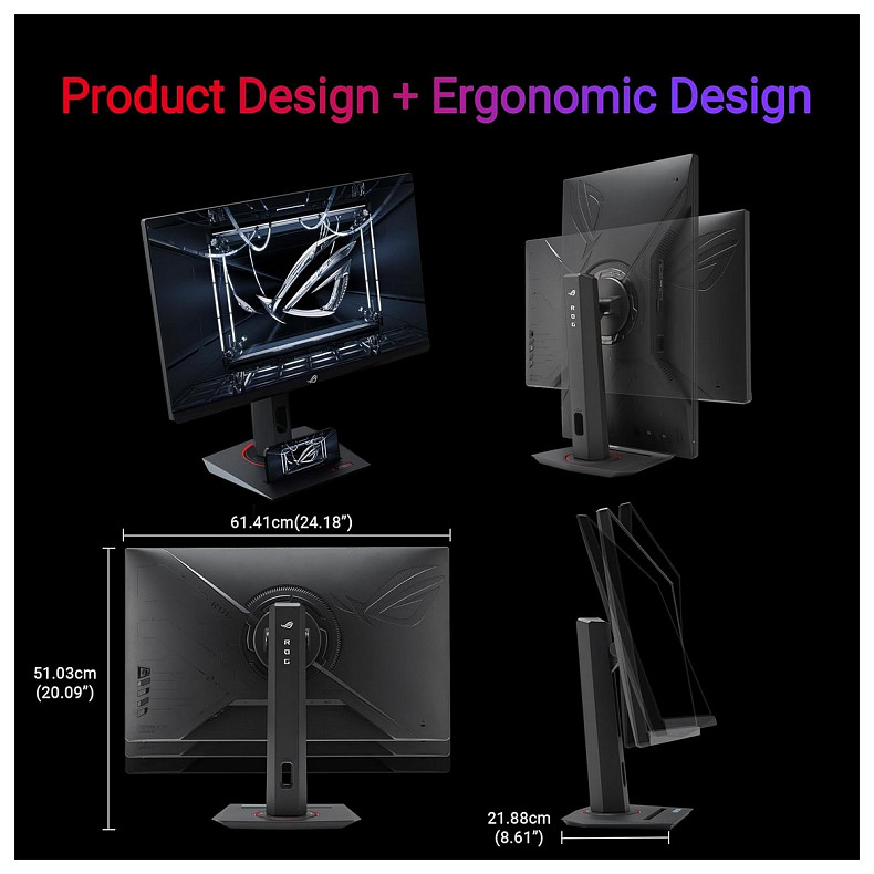 Монитор Asus 27" ROG Strix XG279CNS HDMI, DP, USB-C, IPS, 380Hz, 0.3ms, sRGB 110%, AdaptiveSync, Piv