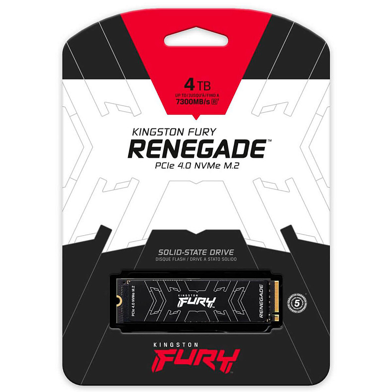 SSD диск Kingston Fury Renegade 4.0TB M.2 2280 PCIe 4.0 x4 NVMe 3D TLC (SFYRD/4000G)