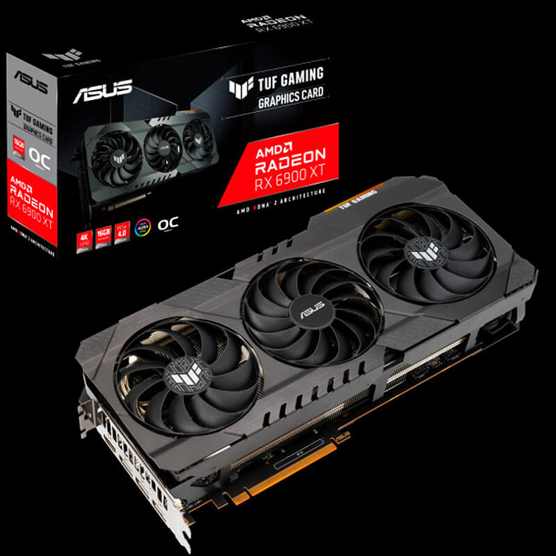 Видеокарта Asus AMD Radeon RX 6900 XT 16GB GDDR6 TUF Gaming OC (TUF-RX6900XT-O16G-GAMING)