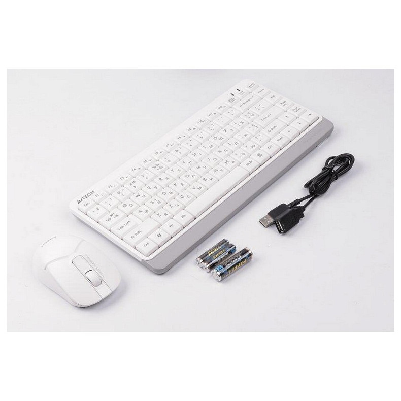 Комплект бездротовий A4Tech FG1112S White USB