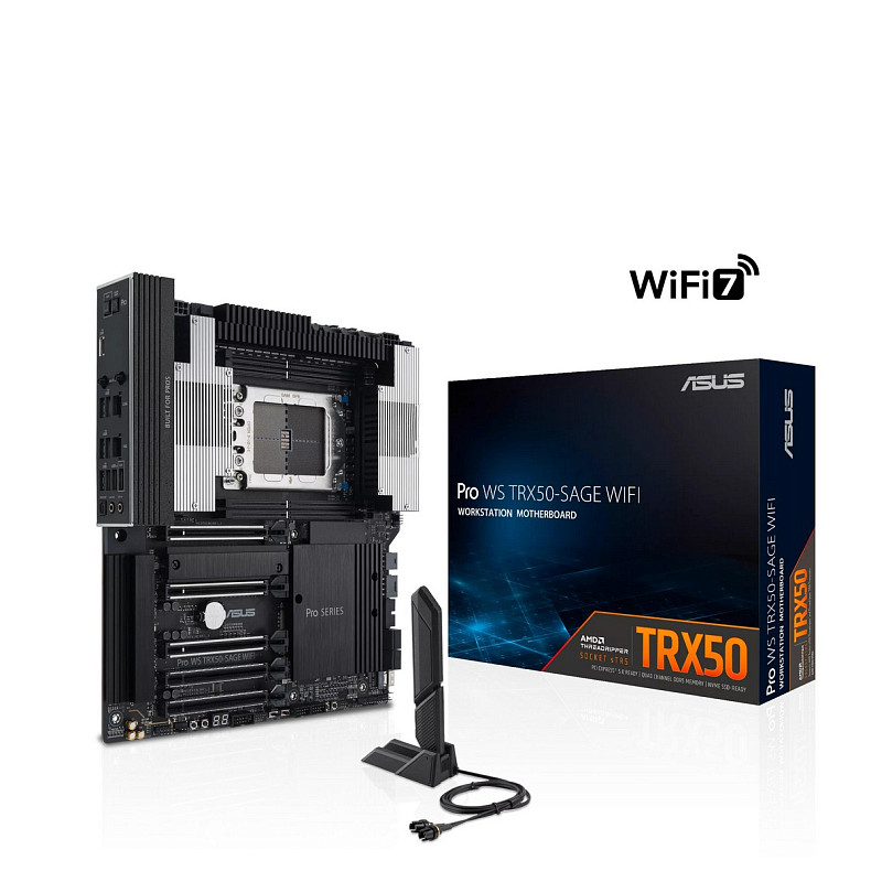 Материнська плата серверна ASUS PRO WS TRX50-SAGE WIFI A sTR5 TRX50 4xDDR5 M.2 WiFi BT CEB
