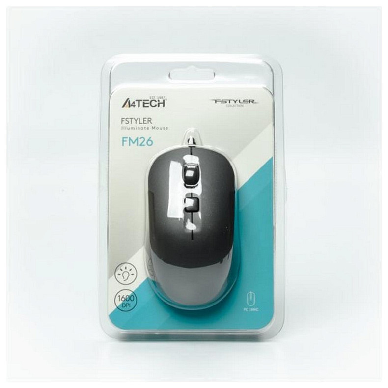 Мышь A4Tech Fstyler FM26 Smoky Grey