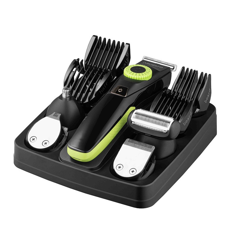 Набір для стрижки Ardesto SHR-9WPR, для бороди, вусів, голови, носа і тіла, мережа+акум., насадок-9