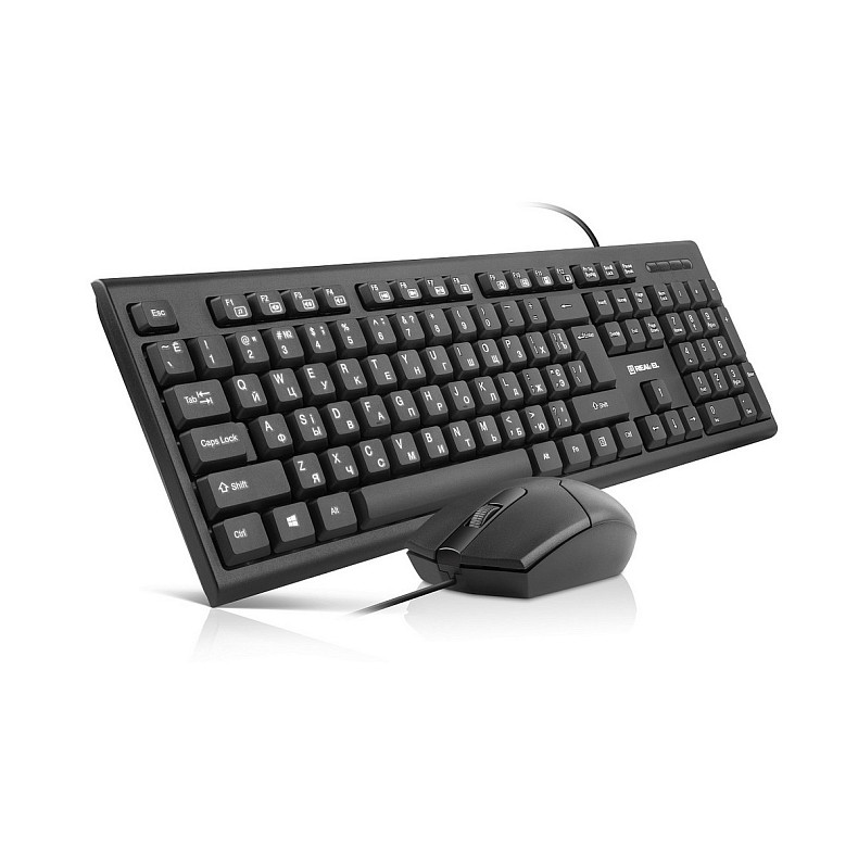 Комплект (клавиатура, мышь) REAL-EL Kit 511 Black