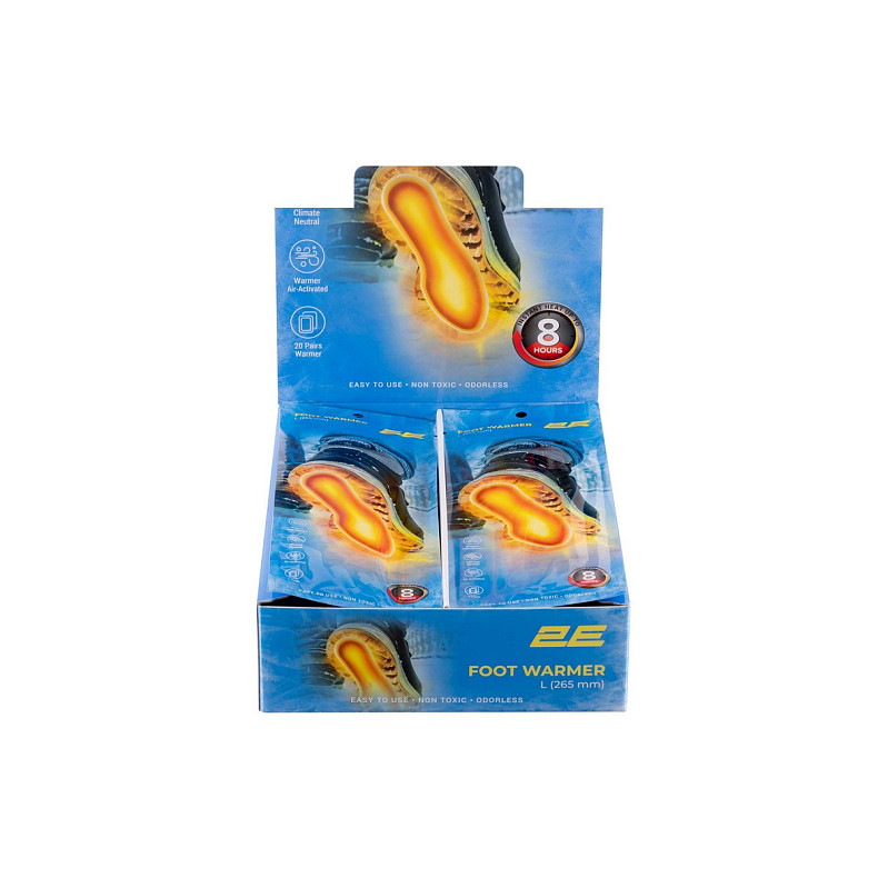 Химическая грелка для ног 2E размер L (265 мм), до 8 часов – 20 пар