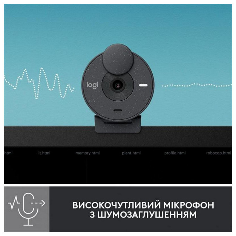 Веб-камера Logitech Brio 300 Graphite (960-001436)