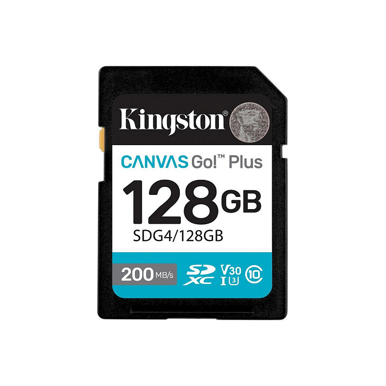 Карта памяти Kingston SD 128GB C10 UHS-I U3 V30 R200MB/s
