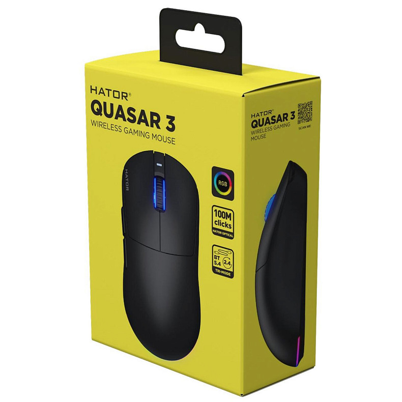 Ігрова миша HATOR Quasar 3 wireless (HTM730) black