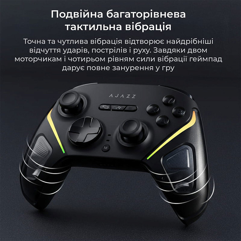 Бездротовий геймпад Ajazz GP100 Black (GP100-B)