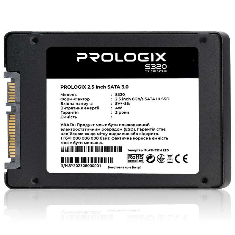 SSD диск Prologix S320 2.5" SATAIII TLC (PRO480GS320) 480GB