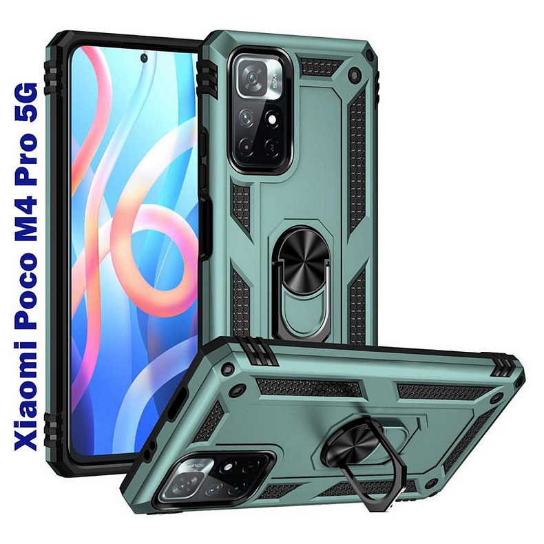 Чохол-накладка BeCover Military для Xiaomi Poco M4 Pro 5G Dark Green (707123)