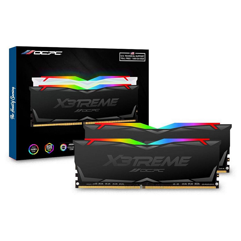 ОЗУ DDR4 64Gb 3600MHz (2*32Gb) OCPC X3 RGB Black, Kit