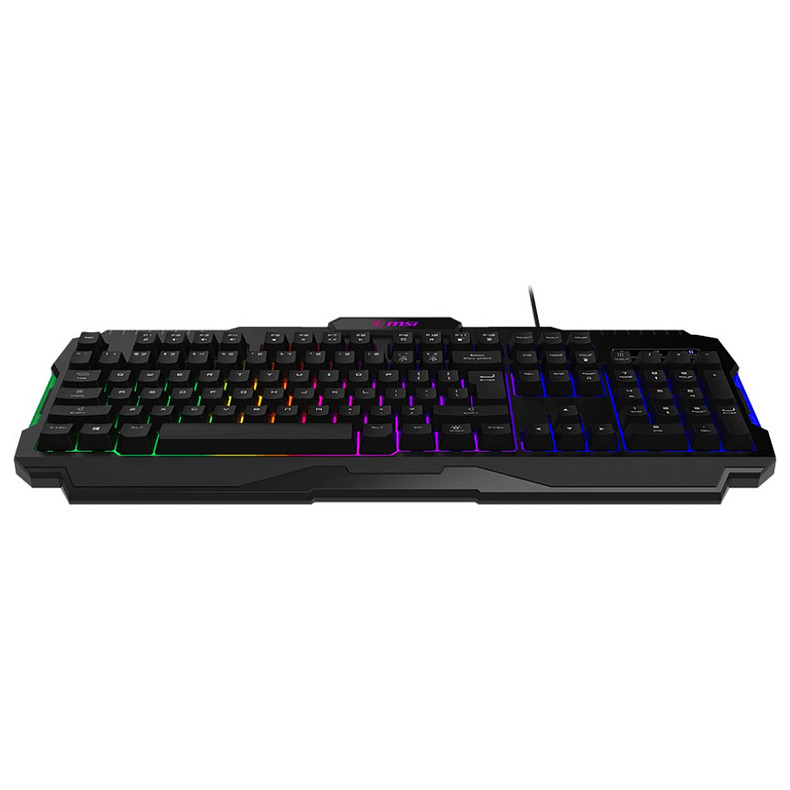 Клавіатура MSI FORGE GK100 104key, USB-A, EN/UKR/RU, ColorLED, чорний