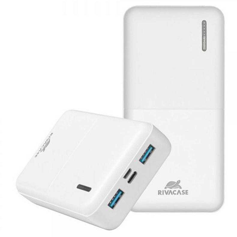 Универсальная мобильная батарея Rivacase VA2572 20000mAh QC/PD White