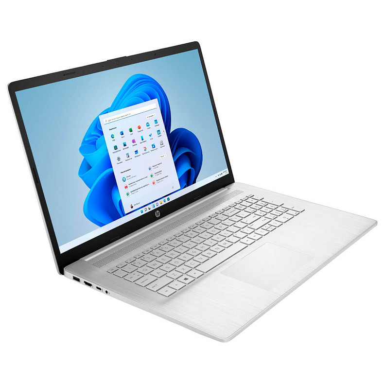 Ноутбук HP 17-cn3009ru 17.3" FHD IPS AG, Intel i3-N305, 8GB, F256GB, UMA, DOS, серебристый