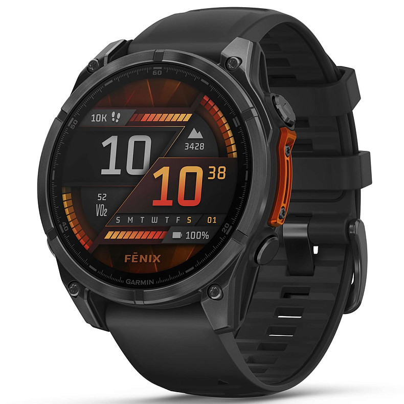 Спортивний годинник GARMIN Fenix 8 47mm AMOLED Slate Grey with Black Silicone Band