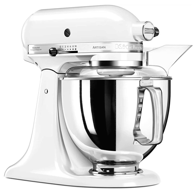 Кухонный комбайн KitchenAid Artisan 4,8 л 5KSM175PSEWH с откидным блоком белый