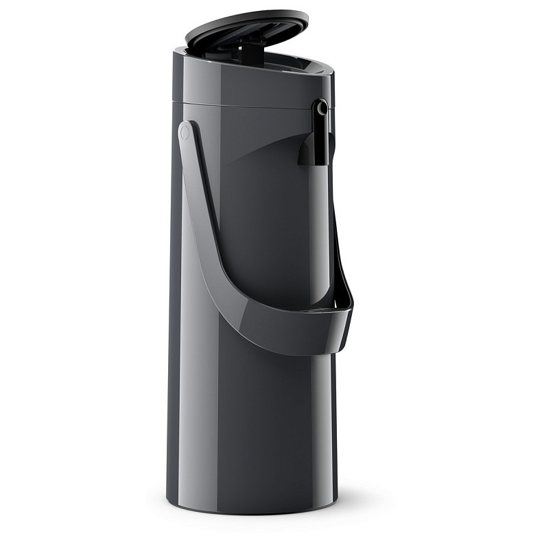 Термос Tefal Ponza Pump, 1.9л, пластик, скло, чорний (K3140114)