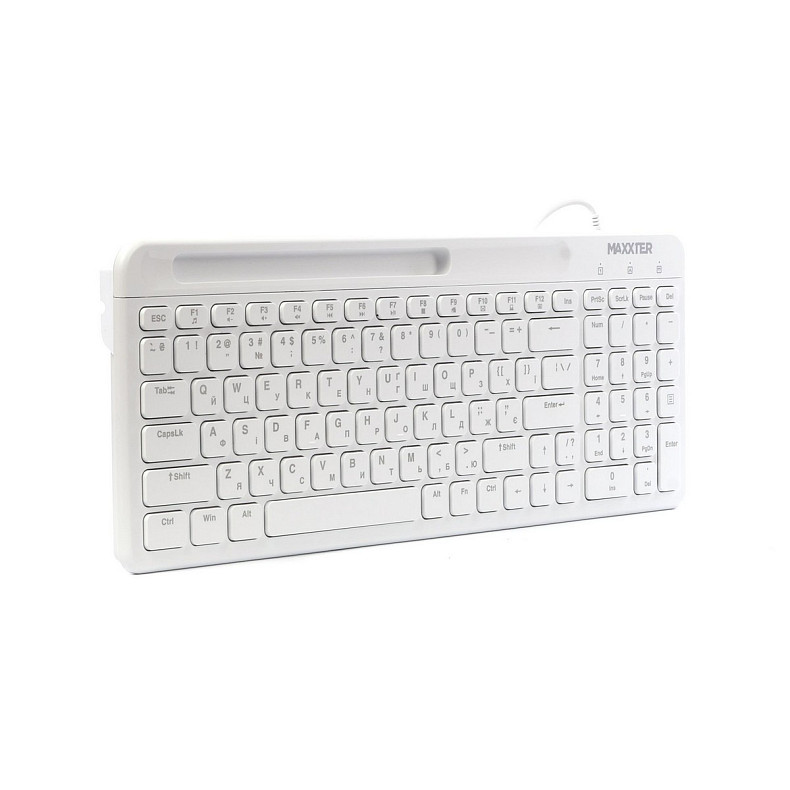Клавиатура Maxxter KB-01W-UA White