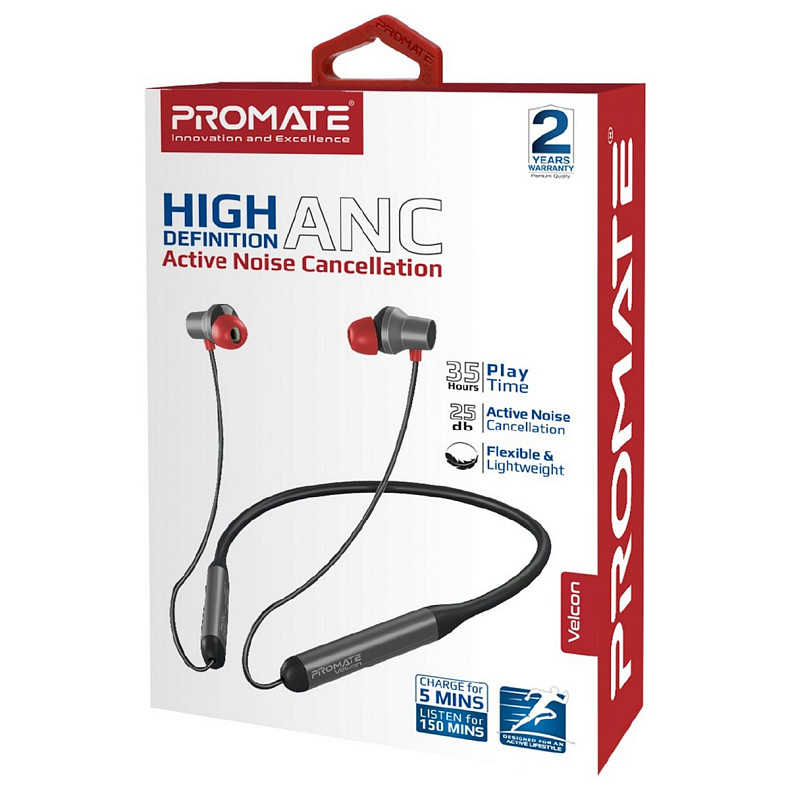 Наушники Promate Velcon Black