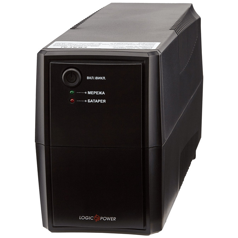ИБП LogicPower LPM-625VA-P,Lin.int.,AVR, 2 x евро, пластик