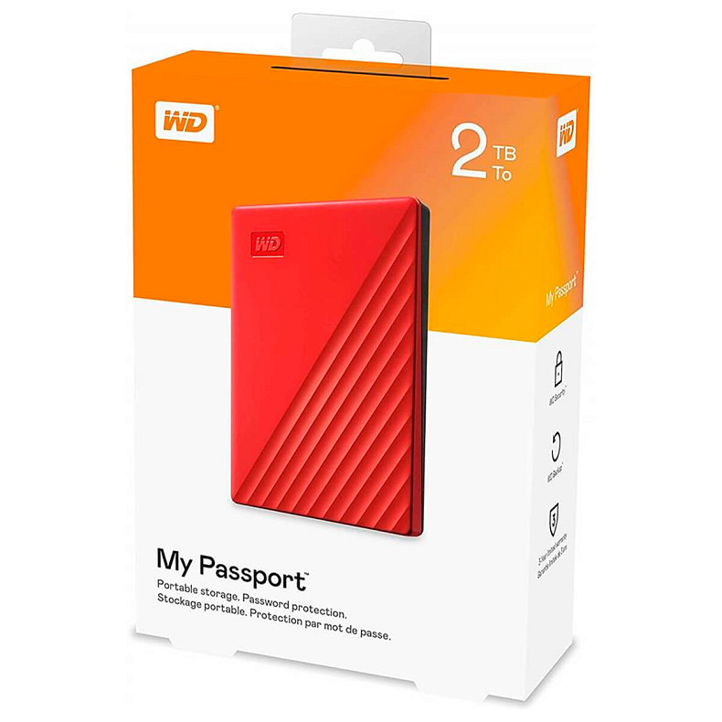 Жорсткий диск WD My Passport 2TB Red (WDBYVG0020BRD-WESN)