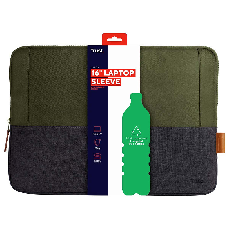 Чехол Trust Lisboa 16 Laptop sleeve - Green