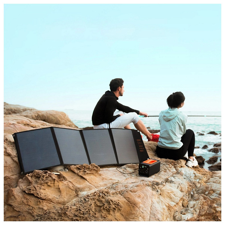 Солнечная панель Choetech 120W DC120W, 1*USB QC3.0 18W,1*USB-C PD3.0 60W 177x53см