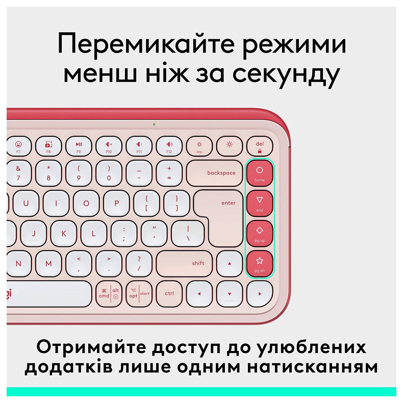 Клавиатура Logitech Pop Icon Keys Rose (920-013073)