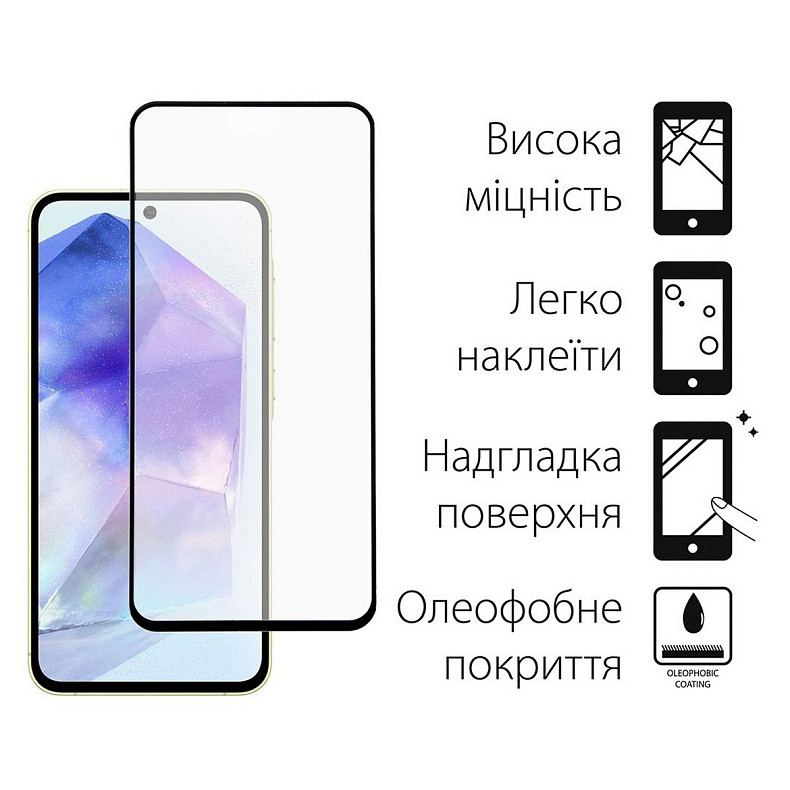 Чeхол-накладка Dengos для Samsung Galaxy A55 SM-A556 Blue (DG-KM-93) + защитное стекло