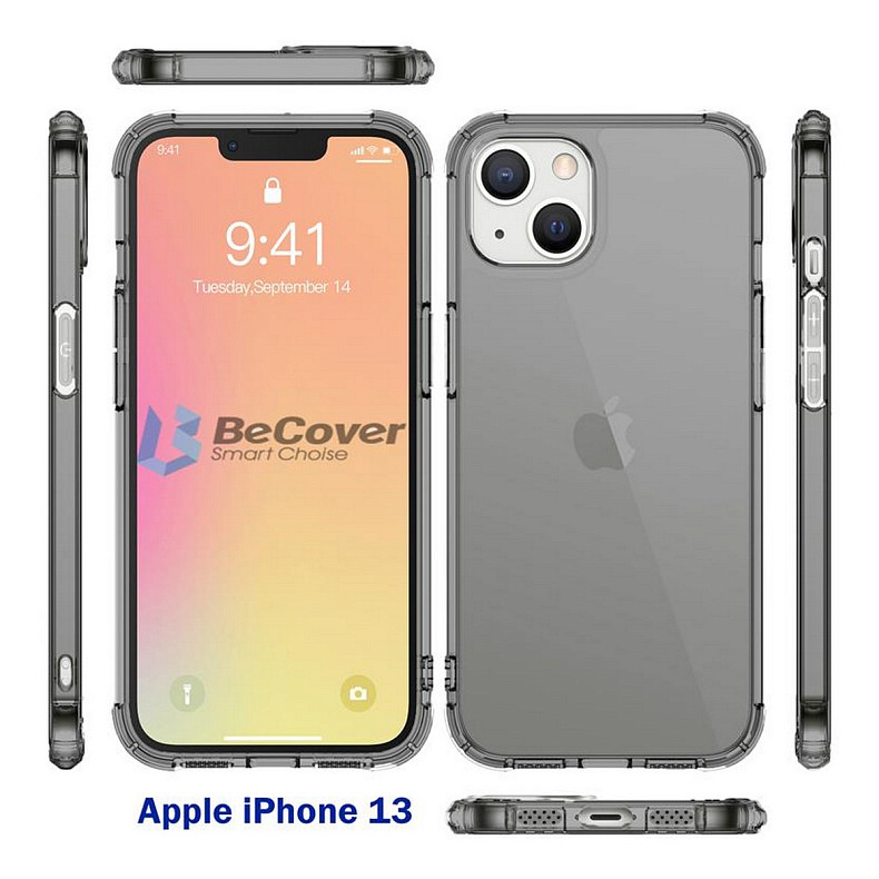 Чохол-накладка BeCover Anti-Shock для Apple iPhone 13 Grey (707346)
