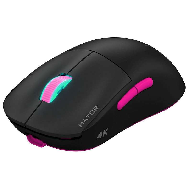 Мышь HATOR Quasar 2 ULTRA 4K wireless (HTM570BP) black/pink