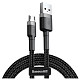 Кабель Baseus cafule Cable USB For Micro 2.4A 1M Gray+Black