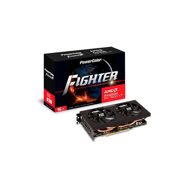 Відеокарта AMD Radeon RX 7600 XT 16GB GDDR6 Fighter PowerColor (RX 7600 XT 16G-F)