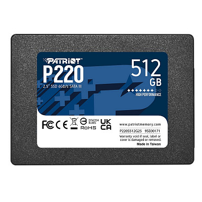 SSD диск Patriot P220 512GB 2.5" SATAIII TLC (P220S512G25)